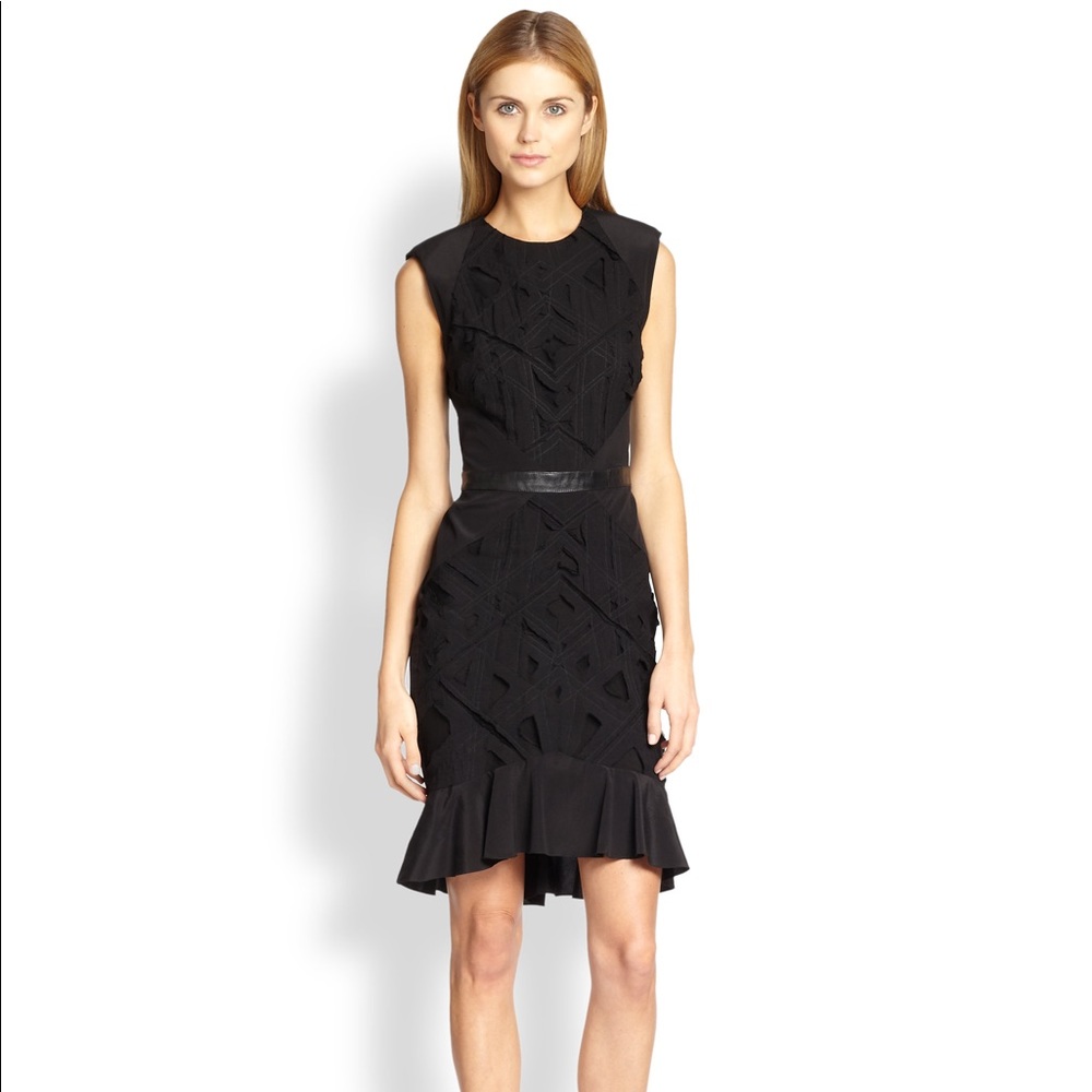 NICOLE MILLER Trompe L’oiel Chiffon Dress